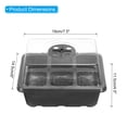 thumbnail image 2 of Unique Bargains Kit de Plateau de Semis 6 Cellules, avec Dômes d'Humidité Réglables et Base pour Plantation en Serre, Noir 5 Pack, 2 of 7