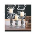 thumbnail image 4 of Rustic Wooden Pillar Candle Holders Set Of 3 12'' 9'' 6'' Farmhouse Wood Candle Stand For Table Centerpieces Vintage Tall Candleholders Fireplace Mantel Decor For Living Room Grey, 4 of 8