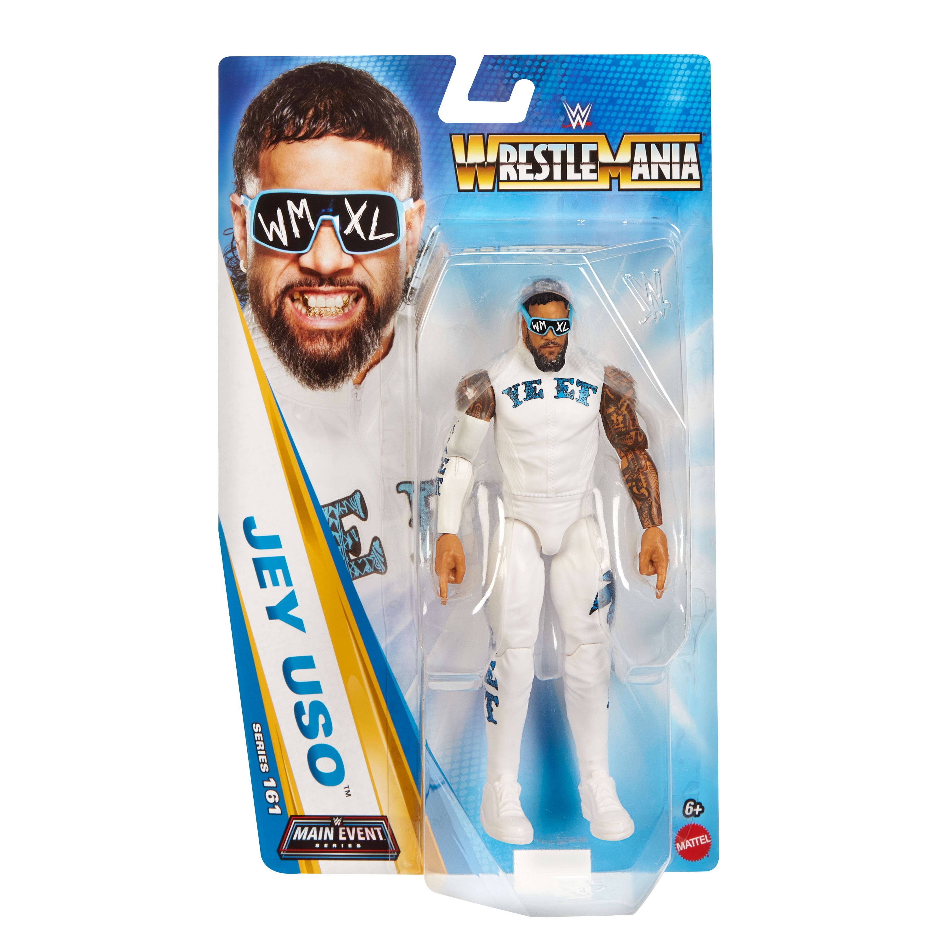 WWE Jey Uso Action Figure, Main Event Series #161, 6-inch Collectible with Articulation