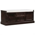thumbnail image 3 of Storage Bench with 2 Drawers and 2 Cabinets, Ottoman with Removable Upholstered Cushion, Shoe Bench for Hallway, 42.5“L x 15.9”W x 17.5”H, Espresso, 3 of 7
