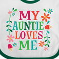 thumbnail image 4 of Inktastic My Auntie Loves Me Girls Girls Baby Bib, 4 of 4