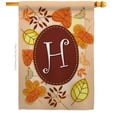 thumbnail image 2 of Breeze Decor 30034 Autumn H Monogram 2-Sided Vertical Impression House Flag - 28 x 40 in., 2 of 2