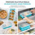 thumbnail image 2 of Silicone 1-Cup Freezer Tray with Lid, 4 Portions Steel Reinforced Soup and Food Storage Mold, Blue, 2 of 6
