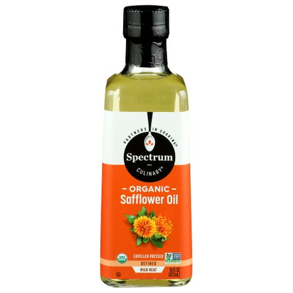 Pack of 6 Spectrum Naturals Refined Organic Safflower Oil 16 fl oz