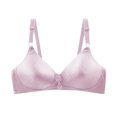 thumbnail image 2 of Loopsun Plus Size Bras for Women, Women Plus Size Non-Steel Ring Non-Magnetic Buckle Underwear Mid Aged and Elderly Womens Bras Purple L, 2 of 3