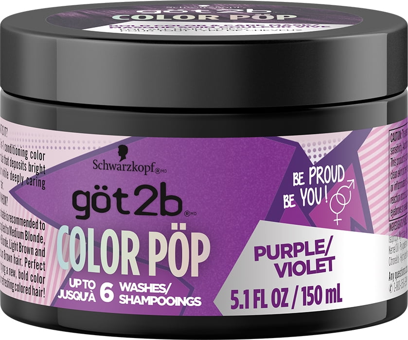 Got2b Color Pop SemiPermanent Hair Color Mask, Purple, 5.1 oz