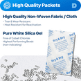 thumbnail image 4 of 100 Gram [25 Packs] "Dry & Dry" Premium Silica Gel Packets Desiccant Dehumidifiers - Rechargeable Fabric, 4 of 8