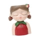 thumbnail image 5 of Busto de niña en forma de maceta, jarrón, adorno decorativo, maceta para plantas de interior, maceta 15cmx11.5cmx18cm, 5 of 9