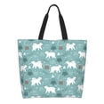 thumbnail image 1 of Balery whiter Snow bear Print Bolsa Tote Estilo Estético con Cremalleras, Bolsa de Hombro, Bolsa de Compras Grande y Plegable, 1 of 8