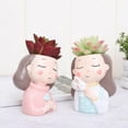 thumbnail image 4 of SweetCandy Girls Plant Pot Flowerpot Resin Succulent Planter Desk Mini Ornament 0.90"*4.05"*4.84", 4 of 6