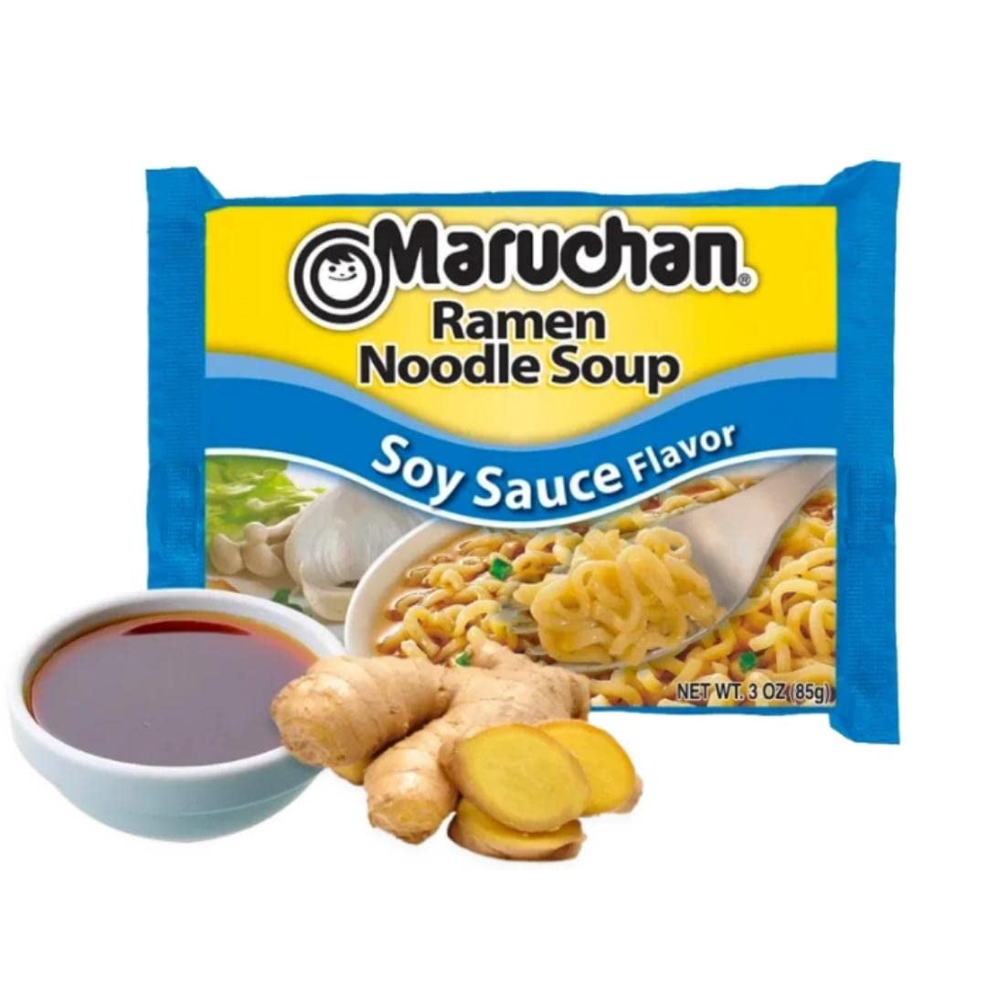 Maruchan Ramen Noodle Soup Soy Sauce Flavor, 3.0 Oz, Pack of 24