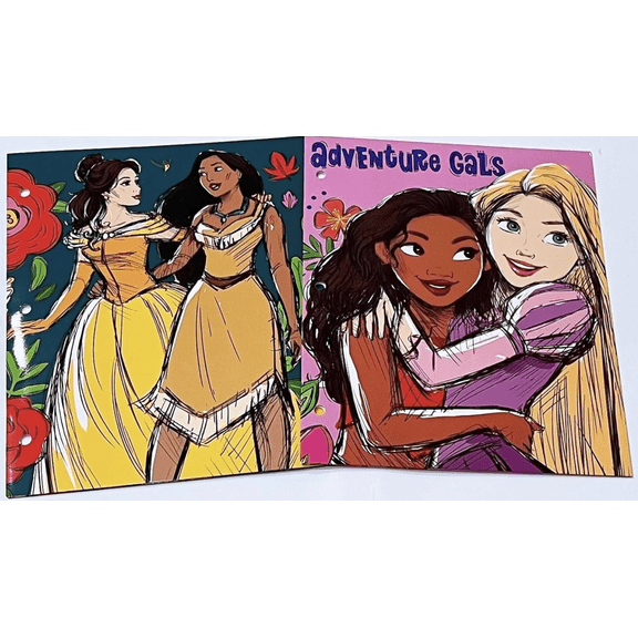 Princess Adventure  Folder Bundle  - Set of Two 3-hole 2 pocket portfolio Folders