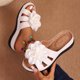 thumbnail image 2 of Sandalias Ortopédicas de las Mujeres con Soporte de Arco, Zapatillas de Tacón de Cuña, Diseño Floral Redondo Del Dedo Del Pie Abierto, Zapatillas de las Mujeres con Soporte de Arco, Versátil Más Tama, 2 of 9
