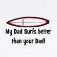 thumbnail image 2 of CafePress - DAD SURFS BETTER THAN DAD (ORIG) Infant Bodysuit - Baby Light Bodysuit, Size Newborn - 24 Months, 2 of 4