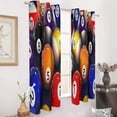 thumbnail image 3 of Manly Billiard Balls Snooker Contest Game Print Window Blackout Curtain 3d Printed Curtain Bedroom Living Room Hotel Window 2 Panel Shade, 3 of 5