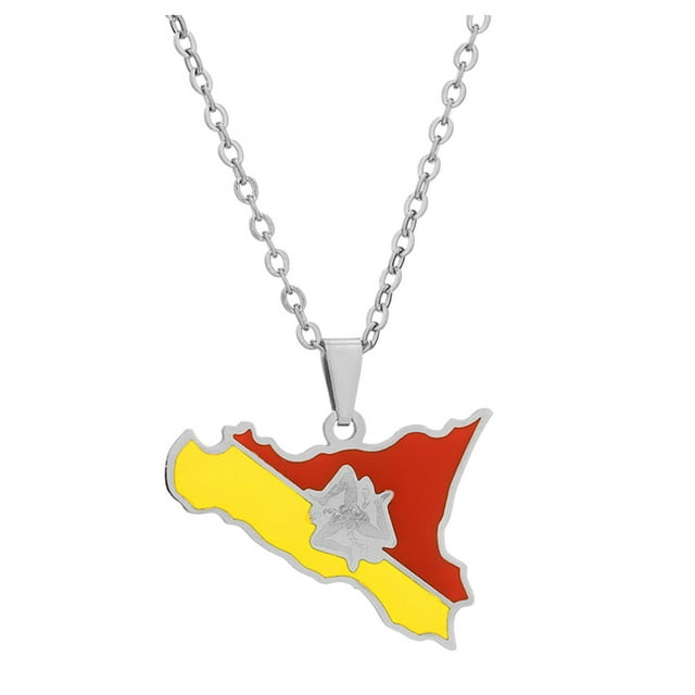 Transemion Collier Pendentif Idée Cadeau Unique Adapté à Tous les Âges Couleur Acier Or 1ensemble