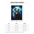 thumbnail image 5 of PHELIKA Galaxy Wolf Moon 02 All Season Soft Throw Blanket Lightweight Flannel Fleece Blankets 60" x 80", 5 of 8
