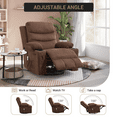 thumbnail image 4 of Swivel Rocker Recliner with Heat & Massage | 360° Rotation Oversized Chair | Includes Side/Front Pockets & Cup Holder, 4 of 5