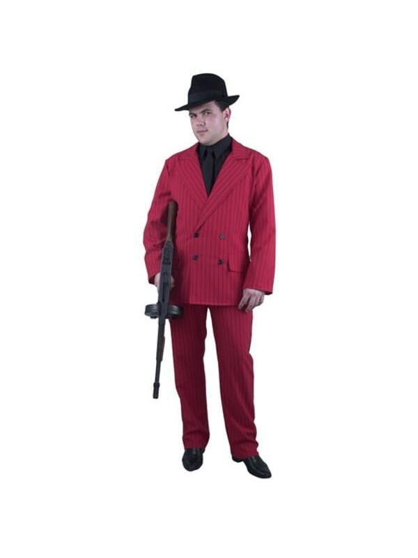 Adult Red Gangster Suit Costume