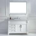 thumbnail image 6 of Victoria 48" Single Bath Vanity in Gray with White Marble Top and Square Sink with Brushed Nickel Faucet with Matching Mirror, 6 of 8