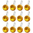 thumbnail image 2 of Cheers US 12Pcs /Set Shower Curtain Hooks Rings for Bathroom, Stainless Steel Rustproof Shower Curtain Hangers Double Hooks Glide Anti Rust Crystal Rhinestones Hooks Rods Curtains and Liner, 2 of 7