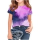 thumbnail image 2 of Blusas y camisas de manga corta con cuello redondo Camiseta estampada de manga corta para niños Cuello redondo Media manga Casual Versátil Top de poliéster para niñas, 2 of 5