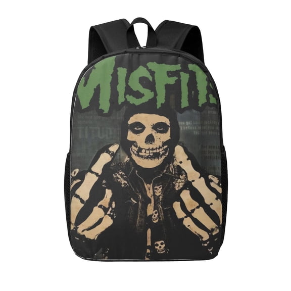 Misfits Backpack Fashion Travel Backpack Laptop Backpack 17 Inch Simple Backpack