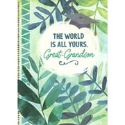 Designer Greetings The World is All Yours: Green Leaves and Branches Graduation Congratulations Card for Great-Grandson