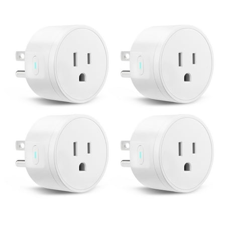 Smart Outlet 4-Pack, Works with Alexa & Google Home, White – Remote Control via App, Energy Efficient
