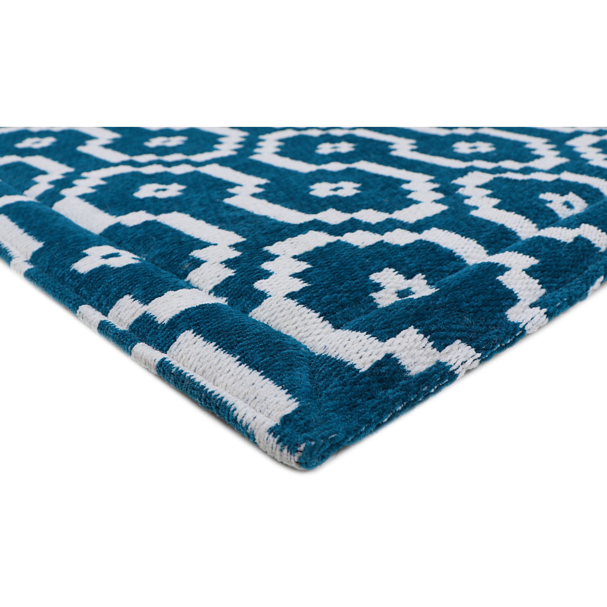 Rugsmith Teal Machine Woven Cypher Anti-Fatigue Kitchen Mat, 20" x 36"