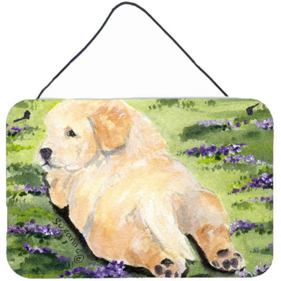 Golden Retriever Indoor Aluminium Metal Wall Or Door Hanging Prints