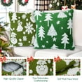 thumbnail image 2 of SANMADROLA Christmas Throw Pillow Covers, 18x18 Throw Pillows Soft Plush Cushion Covers, Set of 2 Xmas Tree Pillowcases Holiday Festivals Winter Home Decor Sofa Couch Bed Porch, Green, 2 of 9