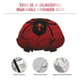 thumbnail image 5 of Kll Spider On The Web Pattern Shower Cap & Bath Cap For Women,Reversible Oversized Waterproof Shower Caps For All Hair Lengths,Elastic Reusable Bathing Hair Cap, 5 of 9