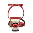 thumbnail image 4 of FSJ Women Open Round Toe Patent Leather Sandals Strappy Ankle Strap Mid Crystal Heels Fashion Party Dressy Work Shoes Size 8 Red, 4 of 5