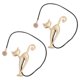 thumbnail image 1 of 2 ganchos para sujetar cortinas con forma de gato, accesorios para sujetar cortinas. dorado, 1 of 8