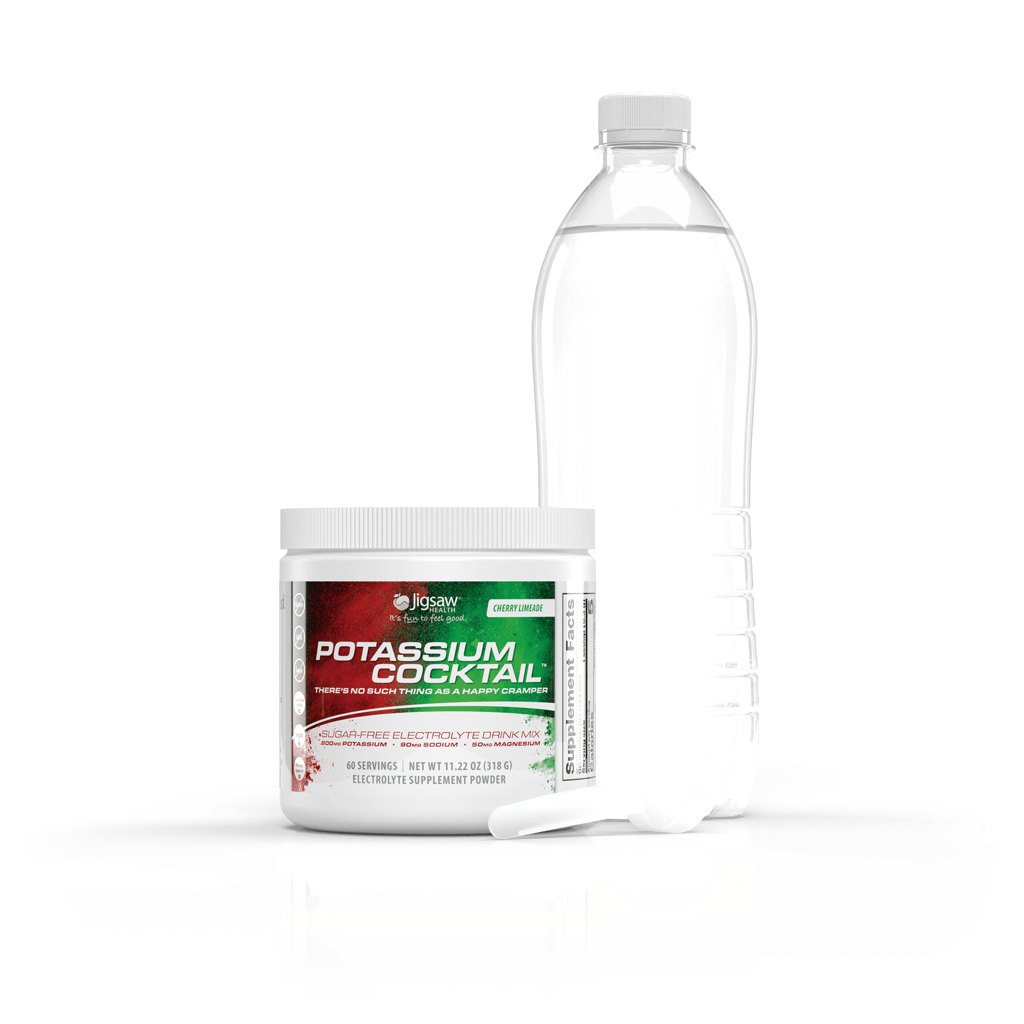 Jigsaw Health Potassium Cocktail | Formerly Pickleball Cocktail | Cherry Limeade Flavor | 60 Servings (Jar)