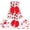 1 pc Red, variant on 5 Pcs Riklu Dog Dresses for Small Dogs Girls, Floral Puppy Dresses Princess Bowknot Summer Dress (L)