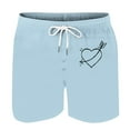thumbnail image 3 of Mens Casual Pantalones Cortos en Forma de Corazón Impreso Cordón Bolsillo Playa, Poliéster Spandex para Primavera Verano Al Aire Libre Y Diario, 3 of 8
