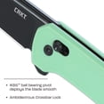 thumbnail image 3 of CRKT Q Compact Everyday Carry Folding Knife with Crossbar Lock: 14C28N Steel Plain Edge Blade, Blue Glass-Reinforced Nylon Handle, Pocket Clip, 7075B, 3 of 6