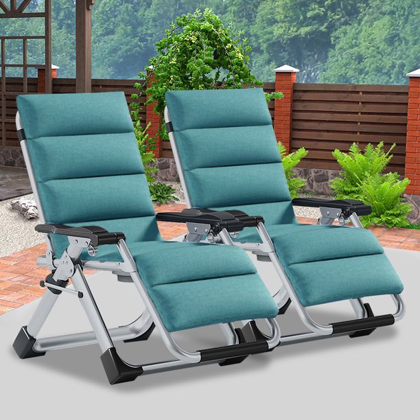 FICISOG Zero Gravity Chairs 2 Pack, Lounge Chair with Removable Cushion