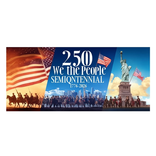 Themed Anniversary Celebration Banner Patriotic Design Polyester for Festive Party National Holiday