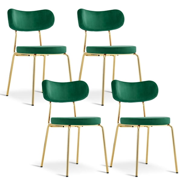 Ivinta Velvet Dining Chair Set of 4, Modern Green Dining Chairs with