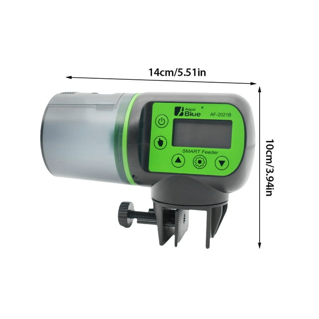 Maoww Mangeoire Automatique pour Poisson Aquarium 200ml Minuterie Réglable Distributeur de Nourriture Intelligent à Piles Dispositif d'Alimentation pour Animaux Accessoire AF-2021B