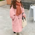 thumbnail image 6 of NAISIBABY Girls Faux Fur Overcoat (5-14T), Thermal Lined Hooded Double-Breasted Winter Fashion Long Length Coat Pink 10T, 6 of 8