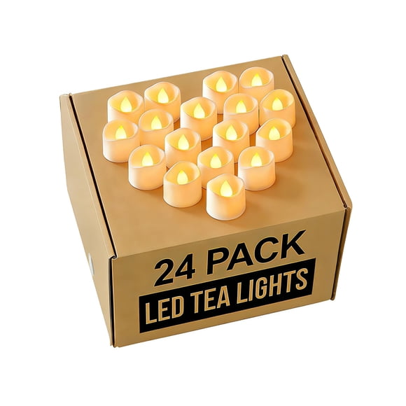 Velas LED Vela de Té Gmnee 24 Piezas de Más de 200 Horas con Pilas
