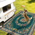 thumbnail image 4 of KOPOEELK 6x9 Area Rugs for Living Room, Dark Green Butterfly Print Washable Rug, Stain Resistant Non Slip Low Pile Carpet for Bedroom, Dining Room and Home Decor, 4 of 6