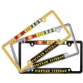 thumbnail image 7 of Vietnam Veteran 3 Service Ribbons - Domed Custom-Made Personalized Narrow (Thin) Top 4 Hole Metal Car License Plate Frame with Free caps - Black (Quantity: 1 Frame), 7 of 7
