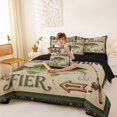 thumbnail image 3 of Feelyou Tribal Western Country Fishing Twin Bedding Sets for Men Boys, Vintage River Animal Bedding Comforter Set, Brown Green, Black Reversible, 7pcs, 3 of 7
