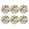 thumbnail image 2 of Disketp Butterflies Funny Coasters,6 Pcs Leather Coasters With Holder, Perfect Housewarming Hostess Gifts,Protect Furniture From Water Marks Scratch And Damage, 2 of 9