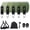 Gradient green 10-150lbs, variant on Gaderth 5 Pcs Exercise Resistance Bands with Handles Physical Resistance Tube Workout Bands, Adjustable Resistance Bands, TPE Material for Muscle Toning Strength Training